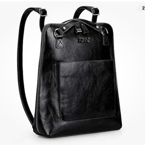 Black Leather Backpack